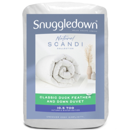 Snuggledown Scandinavian Single Duck Feather and Down Duvet 10.5 Tog
