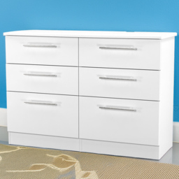 Crowndale Sherwood Porcelain Matt 6 Drawer Wide Midi Chest of Drawers