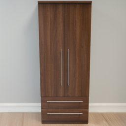 Crowndale Sherwood Noche Walnut 2 Door 2 Drawer Wardrobe