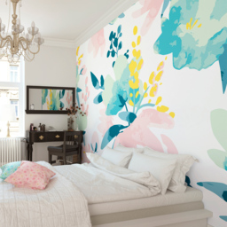 Origin Murals Watercolour Flora Pink Wall Mural - thumbnail 3