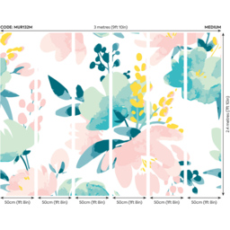 Origin Murals Watercolour Flora Pink Wall Mural - thumbnail 4