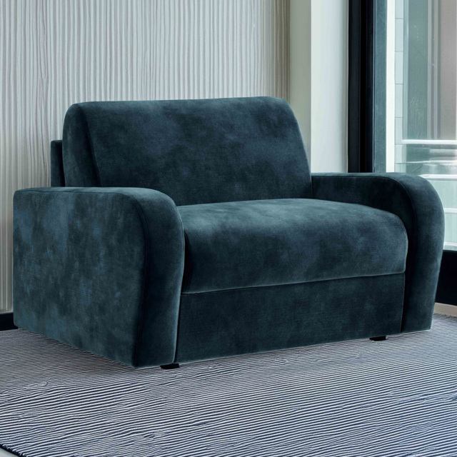 Jay-Be Deco Luxe Velvet Airforce Snuggler Sofa Bed with e-Sprung Mattress - image 1