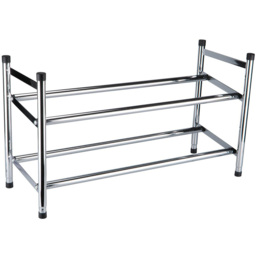 Chrome 2 Tier Adjustable Shoe Rack