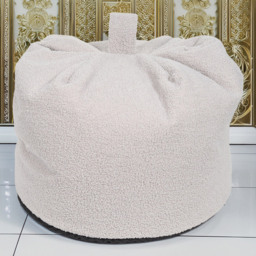 Teddy Boucle Bean Bag Silver