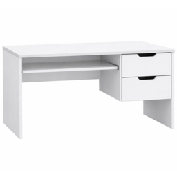 Kidsaw 2 Drawer Modern Home Office Desk with Keyboard Tray White - thumbnail 2