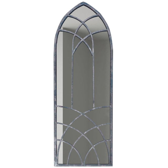 MirrorOutlet Chelsea Metal Arched Window Garden Mirror 121 x 45cm - image 1