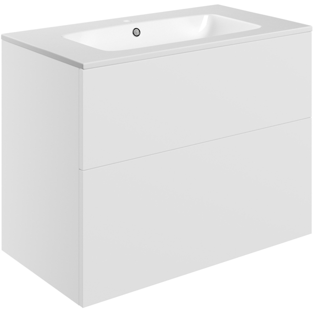 Bathstore Wharton 2 Door White Wall Hung Basin Unit 815mm - image 1