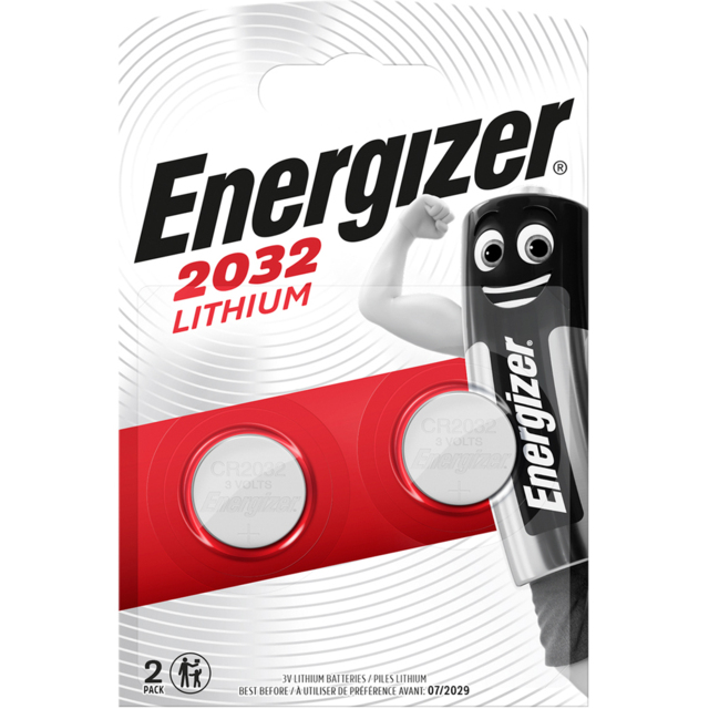 Energizer CR2032 2 Pack 3V Lithium Battery