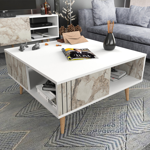 Decorotika Ronas White and Ephesus Coffee Table - image 1