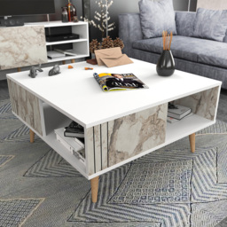 Decorotika Ronas White and Ephesus Coffee Table