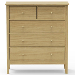 Core Products Henley Oak Effect 5 Drawer Wide Chest of Drawers - thumbnail 3