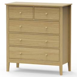Core Products Henley Oak Effect 5 Drawer Wide Chest of Drawers - thumbnail 2