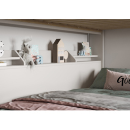 Flair Slick Triple Sleeper Staircase White Bunk Bed - thumbnail 4