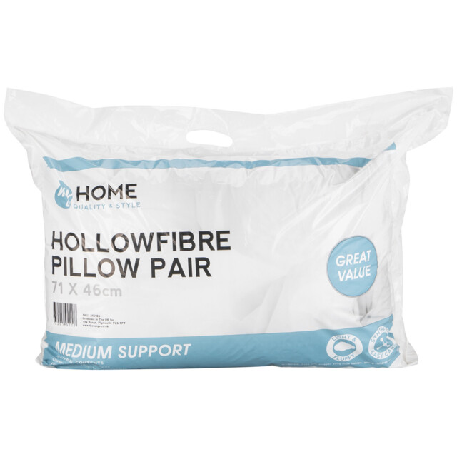My Home Hollowfibre Pillows 2 Pack