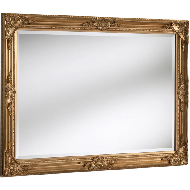 Yearn Gold Carved Rectangular Wall Mirror 74 x 104cm - image 1