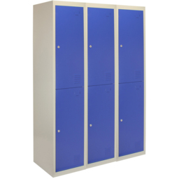 Monstershop 2 Door Blue Metal Storage Locker 3 Pack - thumbnail 3