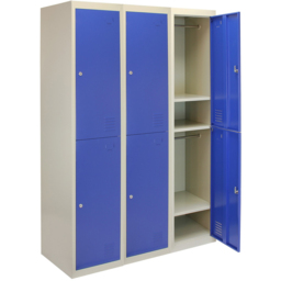 Monstershop 2 Door Blue Metal Storage Locker 3 Pack - thumbnail 2