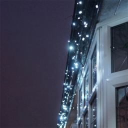 Eagle Connect 60 Cool White LED Black Cable Icicle Light 2m