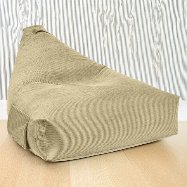 Kaikoo Cream Cord Sumo Tripod Bean Bag - image 1