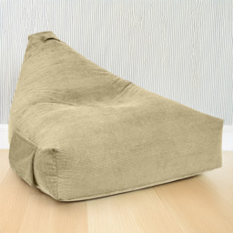 Kaikoo Cream Cord Sumo Tripod Bean Bag - thumbnail 1