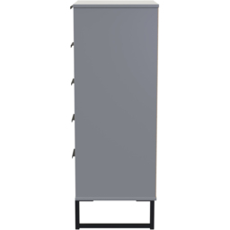 Crowndale Diego 5 Drawer Dusk Grey Tall Bedside Cabinet Ready Assembled - thumbnail 2