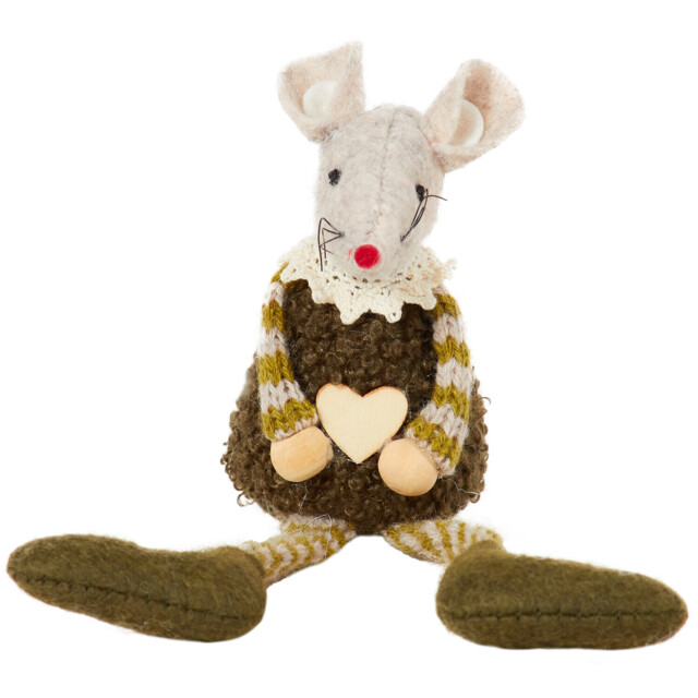 Single Hanging Heart Mouse Christmas Ornament in Assorted styles - image 1