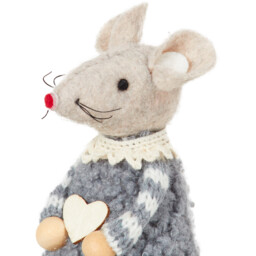 Single Hanging Heart Mouse Christmas Ornament in Assorted styles - thumbnail 4