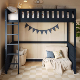 Flair Bea Navy Wooden High Sleeper