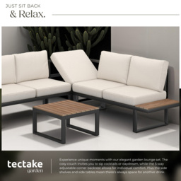 tectake Eliar 5 Seater Garden Corner Sofa Set - thumbnail 4