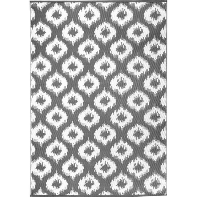 Madrid Geometric Diamond Outdoor Rug Grey - image 1