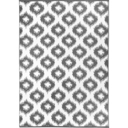 Madrid Geometric Diamond Outdoor Rug Grey - thumbnail 3