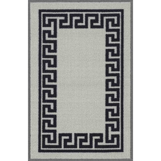 Desire Rugs Grey Anti Slip Greek Key Design Door Mat 80 x 300cm - image 1