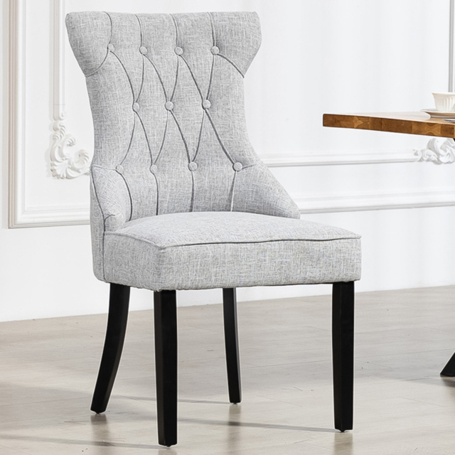 Artemis Home Lurano Light Grey Fabric Dining Chair Set of 2 - image 1