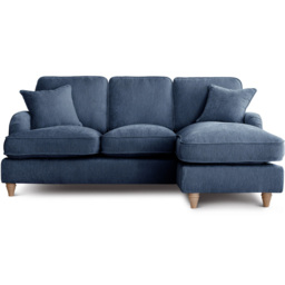 The Vienna 3 Seater Navy Right Hand Chaise Sofa - thumbnail 2