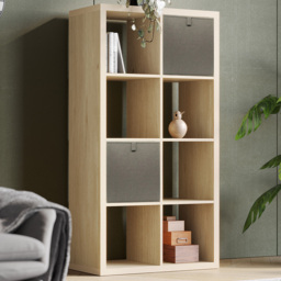 Homebase Clever Cube Light Oak Effect 8 Shelf Storage Unit