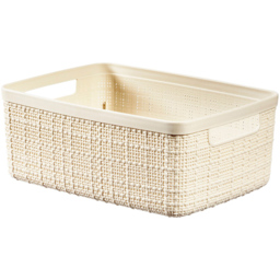 Curver Off White Jute Design Storage Basket 12L - thumbnail 1