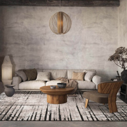 Desire Rugs Belgravia Metallic Sheen Nexus Design Mocha Rug 160 x 230cm - thumbnail 2