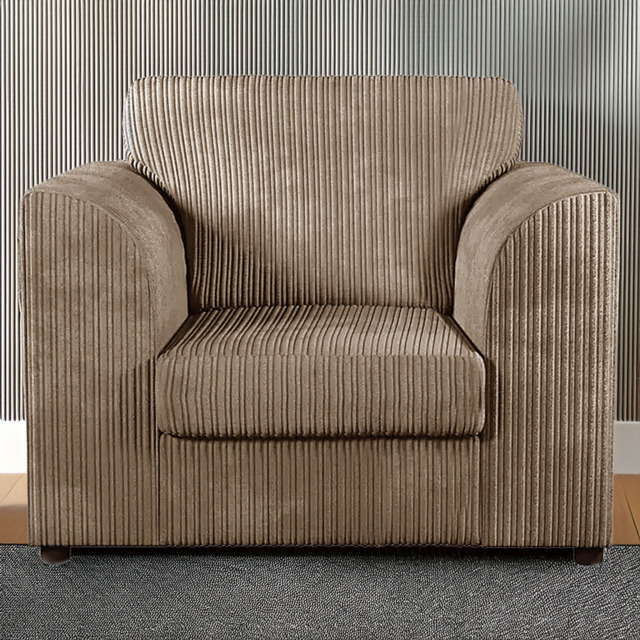Luxor Coffee Jumbo Cord Armchair - image 1