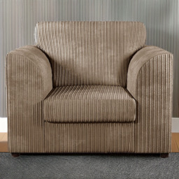 Luxor Coffee Jumbo Cord Armchair