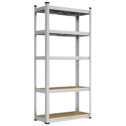 VonHaus 5 Tier Galvanised Shelving Rack 1.5m - thumbnail 1