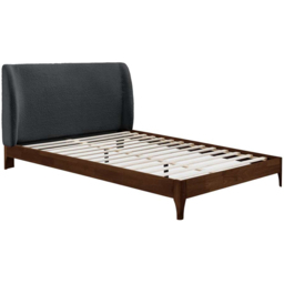 Birlea Halfden King Size Bed with Boucle Winged Headboard - thumbnail 2
