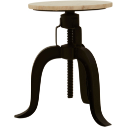 Premier Housewares Vasco Black and White Marble Top 3 Leg Bar Stool - thumbnail 2