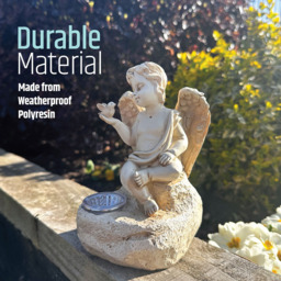 Gardenkraft LED Cupid Ornament Solar Light - thumbnail 4