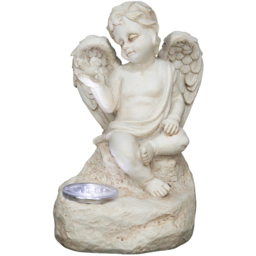Gardenkraft LED Cupid Ornament Solar Light - thumbnail 1
