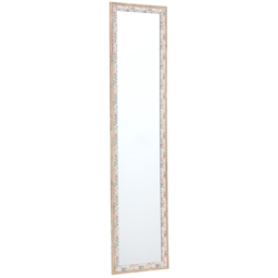 Floral Linen Wooden Dress Mirror Cream - thumbnail 3