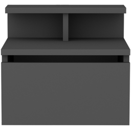 Decorotika Alice Anthracite Single Drawer Single Shelf Floating Bedside Table - thumbnail 3