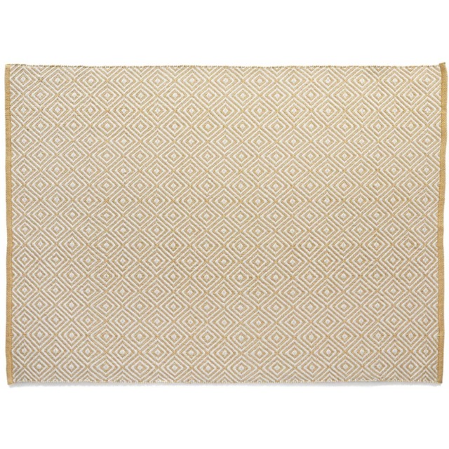 Hug Rug Gold Woven Diamond Rug 120 x 170cm - image 1