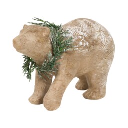 Mistletoe Cottage Scandi Bear Natural Christmas Ornament 12.9cm - thumbnail 2