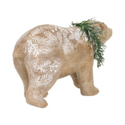 Mistletoe Cottage Scandi Bear Natural Christmas Ornament 12.9cm - thumbnail 3