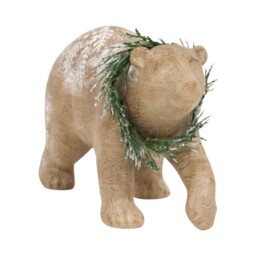 Mistletoe Cottage Scandi Bear Natural Christmas Ornament 12.9cm